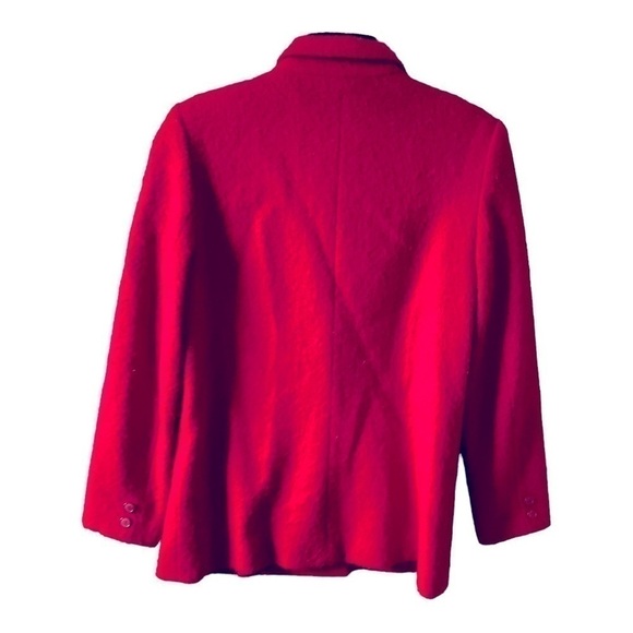 Vintage LLOYD WILLIAMS WOMEN'S Blazer Womens size 10 Red wool Nylon Acetate - Picture 2 of 7